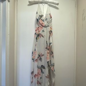 Jenny Yoo bridesmaid dress size 2. Worn once. Light blue with pink florals.